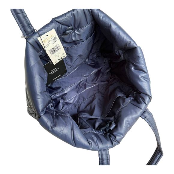 NEW Michael Kors Blue TOTE BAG HANDBAG Stirling Recycled Studded Purse 17x12 NWT - Picture 4 of 13